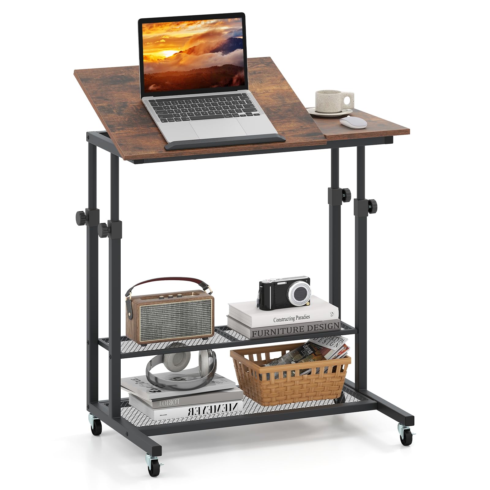 Chariot de bureau mobile Tangkula